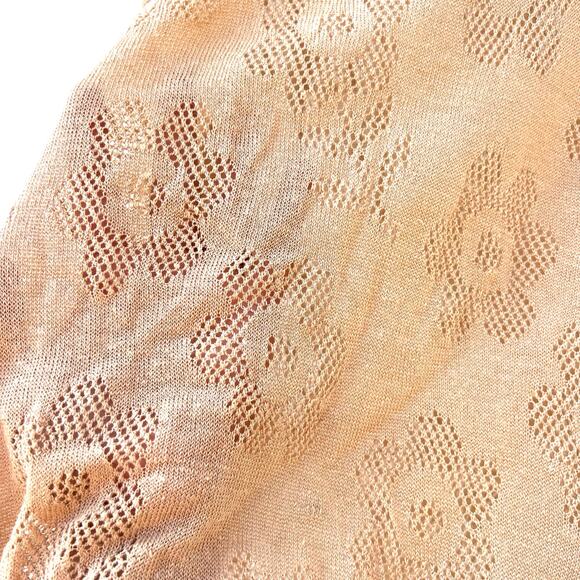 Gudrun Sjoden Linen Oversized Long Sleeve Sweater Jumper Knit Tan Top Shirt XL - Picture 6 of 7